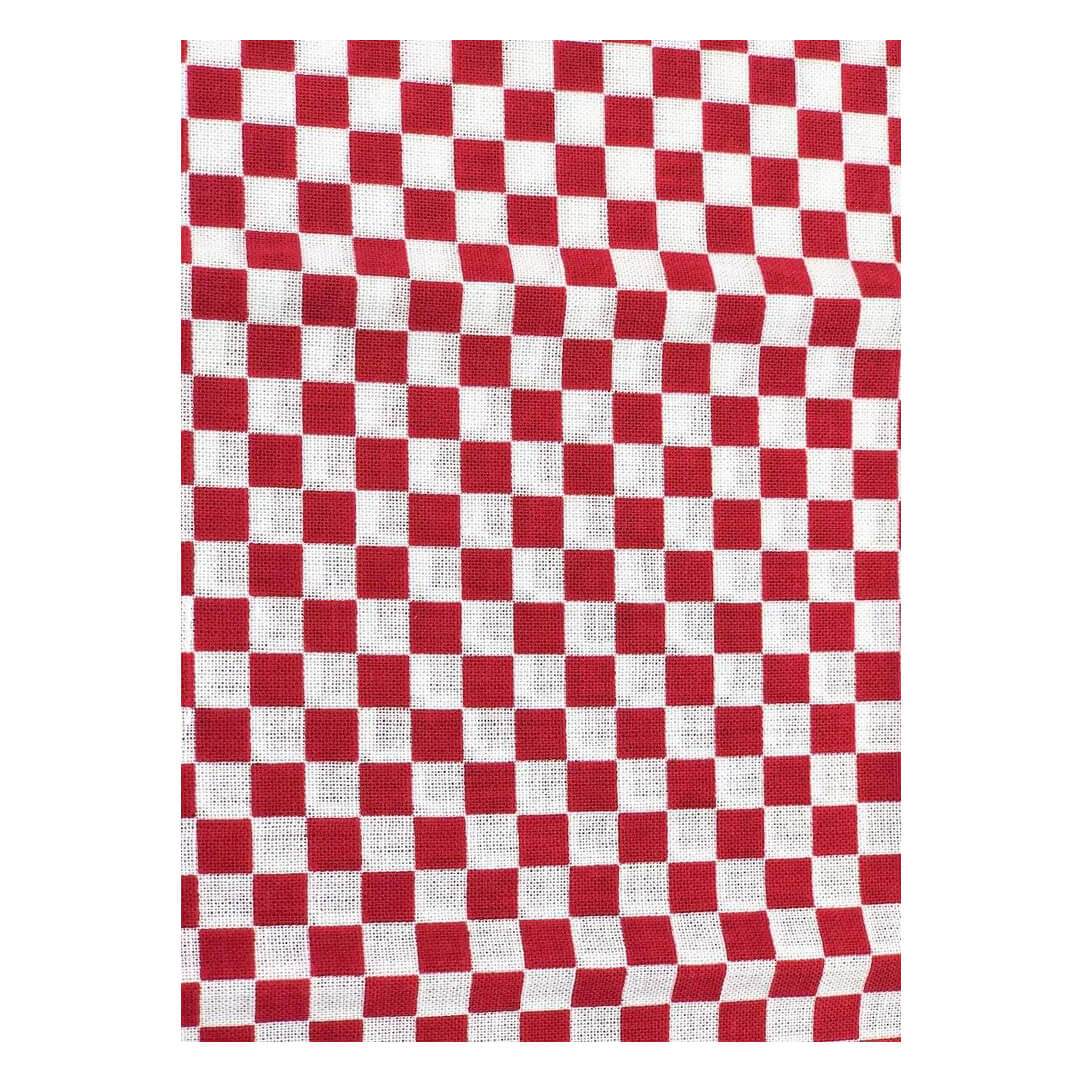 Japanese Tenugui Towel - Ichimatsu (Checkered Pattern) [Red]