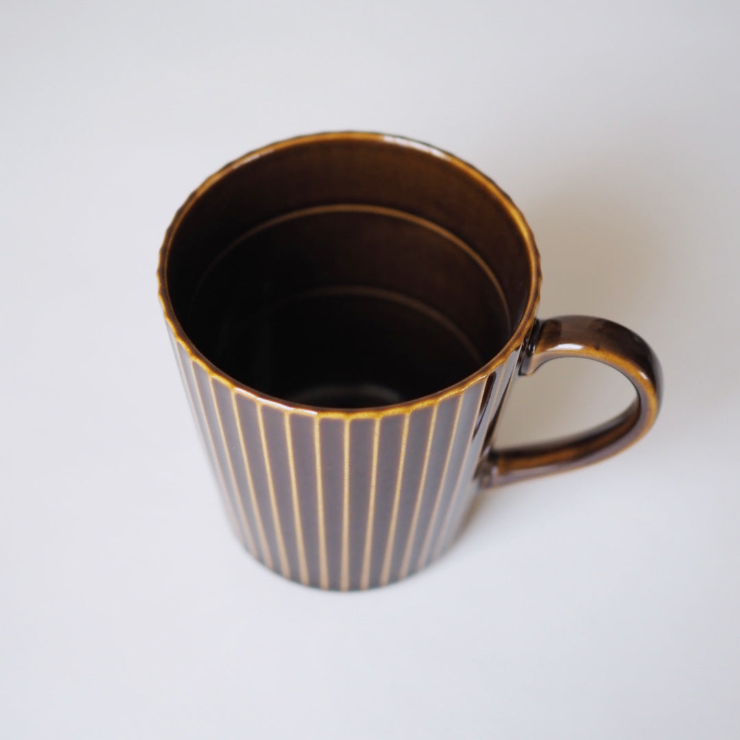 10 OZ Coffee Mug - Retro Style Japanese Mino Ware Pottery