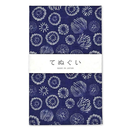 Japanese Tenugui Towel - Hanabi (Fireworks)