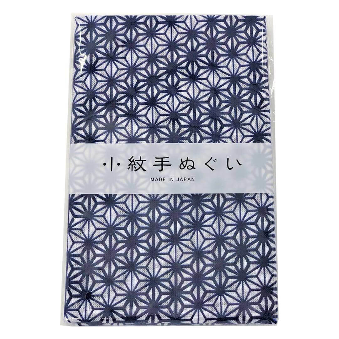 Japanese Tenugui Towel - Asanoha (Geometric Hemp-Leaf Pattern)