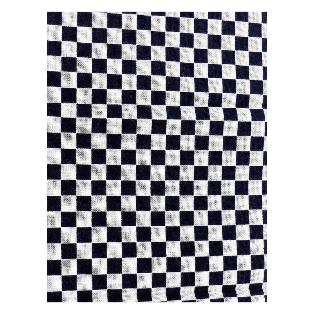 Japanese Tenugui Towel - Ichimatsu (Checkered Pattern) [Black]