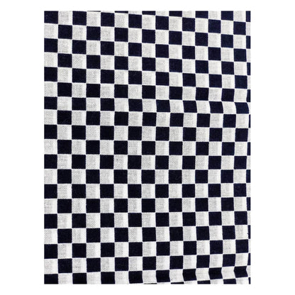 Japanese Tenugui Towel - Ichimatsu (Checkered Pattern) [Black]