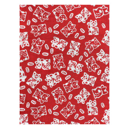 Japanese Tenugui Towel - Maneki-Neko (Beckoning Cat)